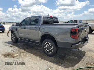 2024 Ford Ranger Lariat with VIN 1FTER4KH3RLE10731, listed as a Copart auction lot 60604675 with 8,566 mi miles and Salvage title. Bid and sale history available at DreamBid. Image 2.