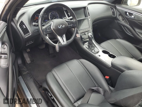 2018 Infiniti Q60 Luxe with VIN JN1CV7EK9JM200535, listed as a Copart auction lot 54583145 with 44,048 mi miles and Salvage Title. Bid and sale history available at carsss.com. Image 8.