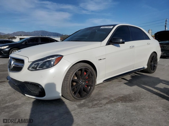 2014 Mercedes-Benz E-Class E 63 AMG S-Model with VIN WDDHF7GB5EB049519, listed as a Copart auction lot 50023885 with 64,408 mi miles and Salvage Title. Bid and sale history available at carsss.com. Image 1.