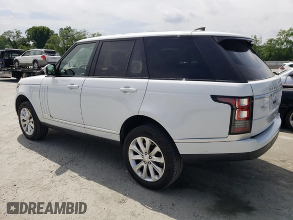 2017 Land Rover Range Rover HSE z VIN SALGS2FV2HA370503, wystawiony jako Copart lot #57427695 z przebiegiem 75 947 mil mil oraz Czysty tytuł • Clean title. Historia ofert i sprzedaży dostępna na DreamBid. Obrazek 3.