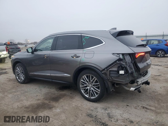 2022 Acura MDX w/Advance Package with VIN 5J8YE1H81NL032600, listed as a Copart auction lot 84120034 with 24,023 mi miles and Salvage Title. Bid and sale history available at carsss.com. Image 2.