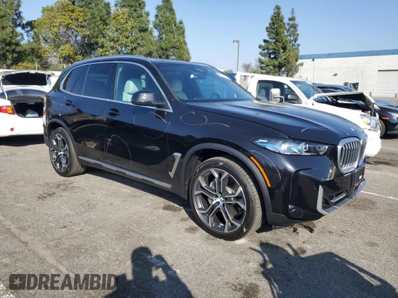 2025 BMW X5 sDrive40i with VIN 5UX13EU09S9Y23879, listed as a Copart auction lot 43774515 with 210 mi miles and Salvage Title. Bid and sale history available at carsss.com. Image 4.