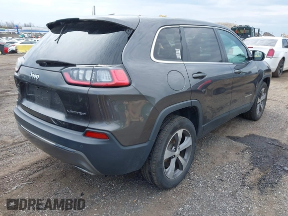2019 Jeep Cherokee Limited with VIN 1C4PJMDX6KD156310, listed as a IAAI auction lot 41982999 with 52,000 mi miles. Bid and sale history available at carsss.com. Image 4.