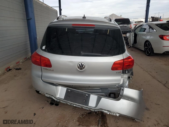 2017 Volkswagen Tiguan S with VIN WVGAV7AX4HK026185, listed as a Copart auction lot 50966555 with 152,810 mi miles and Salvage Title. Bid and sale history available at carsss.com. Image 6.
