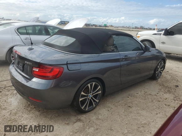 2017 BMW 2 Series 230i with VIN WBA2K9C34HV647350, listed as a Copart auction lot 74210834 with 24,412 mi miles and Non repairable. Bid and sale history available at DreamBid. Image 3.