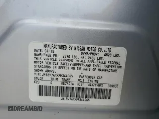 2015 Infiniti Q50 Premium with VIN JN1BV7APXFM344065, listed as a Copart auction lot 61859345 with 39,145 mi miles and Salvage title. Bid and sale history available at DreamBid. Image 13.