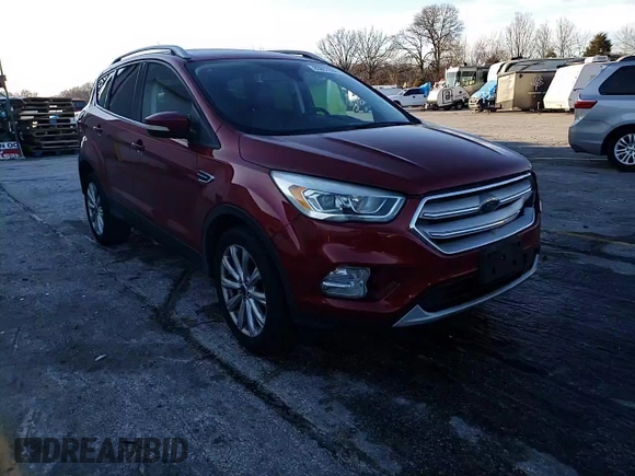 2017 Ford Escape Titanium with VIN 1FMCU0JD7HUD41107, listed as a Copart auction lot 85657084 with 197,982 mi miles and Salvage Title. Bid and sale history available at DreamBid. Image 14.