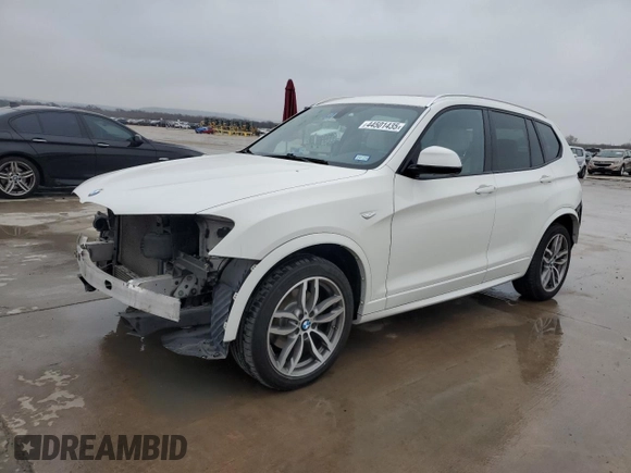 2017 BMW X3 xDrive35i with VIN 5UXWX7C38H0U44063, listed as a Copart auction lot 44501435 with 78,302 mi miles and Salvage Title. Bid and sale history available at DreamBid. Image 1.