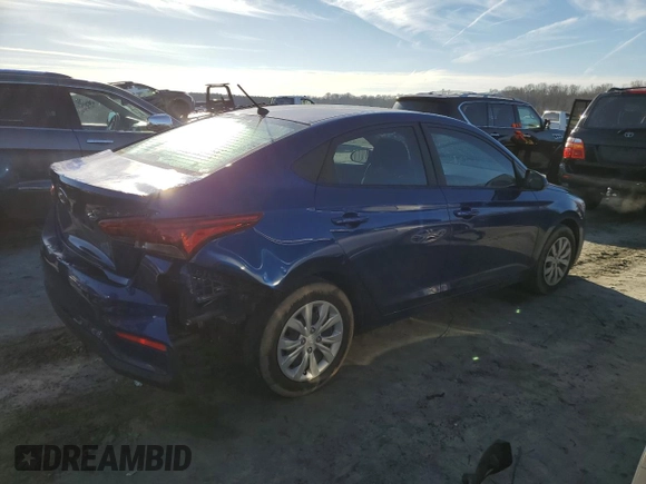 2020 Hyundai Accent SE with VIN 3KPC24A67LE122254, listed as a Copart auction lot 37227854 with 37,872 mi miles. Bid and sale history available at carsss.com. Image 3.