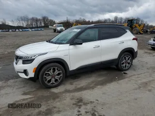 2021 Kia Seltos SX with VIN KNDETCA22M7116568, listed as a Copart auction lot 51619985 with 50,065 mi miles and Salvage Title. Bid and sale history available at carsss.com. Image 1.