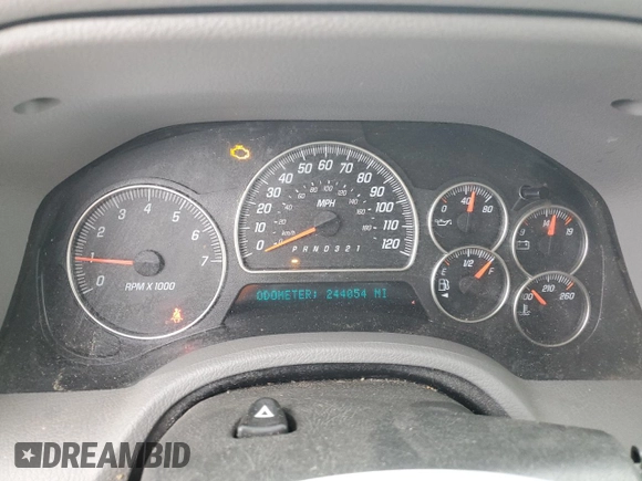 2008 GMC Envoy Denali with VIN 1GKET63MX82118446, listed as a Copart auction lot 44734735 with 244,054 mi miles and Salvage Title. Bid and sale history available at carsss.com. Image 9.