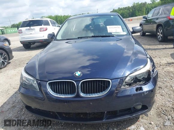 2005 BMW 5 Series 530i with VIN WBANA73515B813665, listed as a IAAI auction lot 42120936 with 142,059 mi miles and . Bid and sale history available at carsss.com. Image 12.