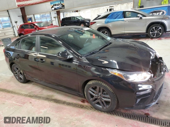 2021 Kia Forte GT-Line with VIN 3KPF34AD9ME331411, listed as a Copart auction lot 51669375 with 24,391 mi miles and Salvage Title. Bid and sale history available at carsss.com. Image 4.