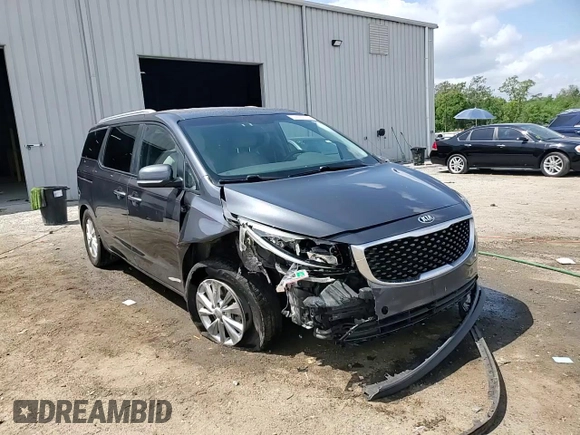 2015 Kia Sedona LX with VIN KNDMB5C1XF6021148, listed as a Copart auction lot 54574715 with 196,086 mi miles and Salvage Title. Bid and sale history available at DreamBid. Image 14.