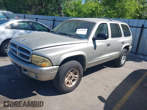 2001 Dodge Durango z VIN 1B4HS28N21F628307, wystawiony jako IAAI lot #42413604 z przebiegiem 250 098 mil mil oraz . Historia ofert i sprzedaży dostępna na DreamBid. Obrazek 2.