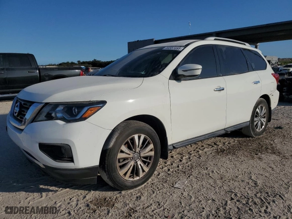 2019 Nissan Pathfinder S with VIN 5N1DR2MN7KC624643, listed as a Copart auction lot 44557055 with 99222 miles and Clean Title. Bid and sale history available at carsss.com. Image 1.