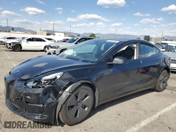 2023 Tesla Model 3 z VIN 5YJ3E1EA3PF713735, wystawiony jako Copart lot #51821995 z przebiegiem Nie podano mil oraz Szkoda całkowita • Salvage title. Historia ofert i sprzedaży dostępna na DreamBid. Obrazek 1.