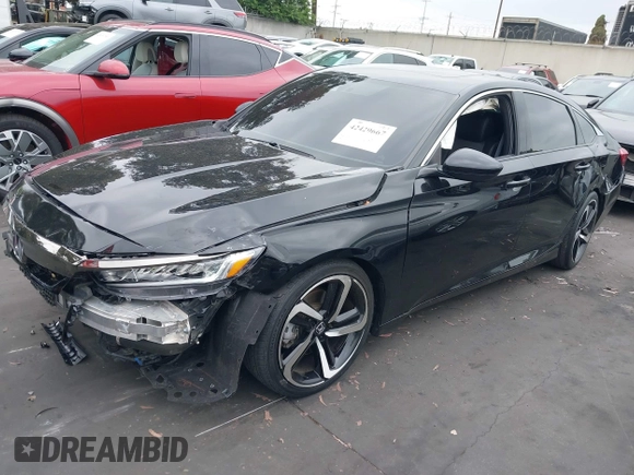 2019 Honda Accord Sport with VIN 1HGCV2F38KA030812, listed as a IAAI auction lot 42429667 with 98,648 mi miles and . Bid and sale history available at DreamBid. Image 22.