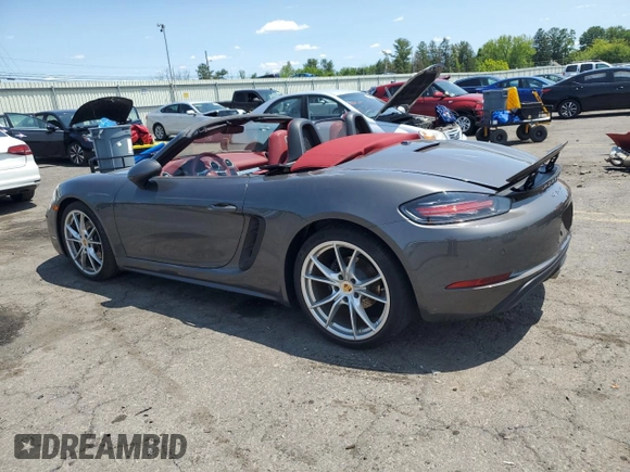 2023 Porsche Boxster with VIN WP0CA2A8XPS205012, listed as a Copart auction lot 59176455 with Not provided miles and Salvage title. Bid and sale history available at DreamBid. Image 2.