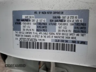 2015 Mazda CX-9 Touring z VIN JM3TB3CV3F0450354, wystawiony jako Copart lot #42934625 z przebiegiem Nie podano mil oraz Szkoda całkowita • Salvage title. Historia ofert i sprzedaży dostępna na DreamBid. Obrazek 13.