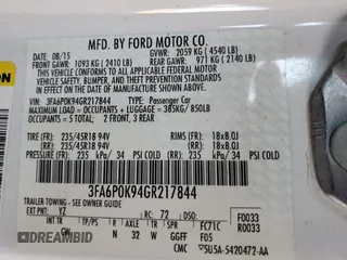 2016 Ford Fusion Titanium with VIN 3FA6P0K94GR217844, listed as a Copart auction lot 62210495 with 231,350 mi miles and Clean title. Bid and sale history available at DreamBid. Image 12.