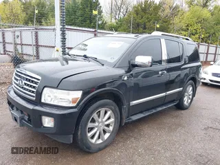 2008 Infiniti QX56 with VIN 5N3AA08D98N902382, listed as a IAAI auction lot 40817424 with 178,284 mi miles. Bid and sale history available at carsss.com. Image 2.