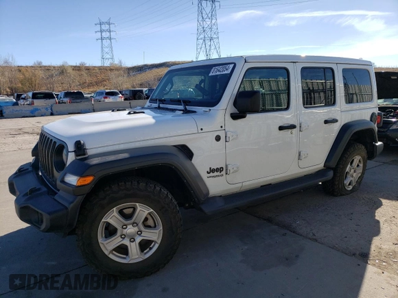 2022 Jeep Wrangler Unlimited Sport S z VIN 1C4HJXDN7NW183867, wystawiony jako Copart lot #81642054 z przebiegiem 73 203 mil mil oraz Szkoda całkowita • Salvage title. Historia ofert i sprzedaży dostępna na DreamBid. Obrazek 1.