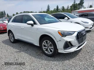 2022 Audi Q3 S line Premium z VIN WA1DECF36N1150034, wystawiony jako IAAI lot #42519617 z przebiegiem 25 911 mil mil oraz . Historia ofert i sprzedaży dostępna na DreamBid. Obrazek 1.