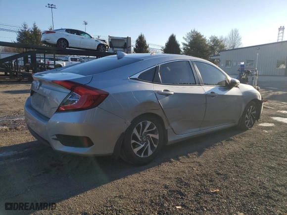 2018 Honda Civic Sedan EX with VIN 2HGFC2F71JH597207, listed as a Copart auction lot 45045595 with 109,044 mi miles and Salvage Title. Bid and sale history available at carsss.com. Image 3.