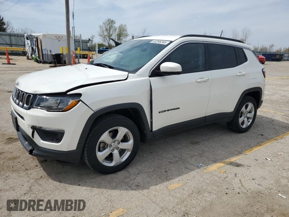 2018 Jeep Compass Latitude with VIN 3C4NJDBB2JT291162, listed as a Copart auction lot 53295245 with 82,852 mi miles and Salvage Title. Bid and sale history available at DreamBid. Image 1.