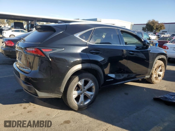 2017 Lexus NX 300h with VIN JTJBJRBZ4H2052654, listed as a Copart auction lot 82827884 with 125,711 mi miles and Salvage Title. Bid and sale history available at DreamBid. Image 3.