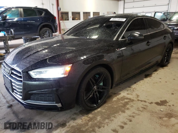 2018 Audi A5 Sportback Premium Plus with VIN WAUENCF55JA048470, listed as a Copart auction lot 80514833 with 53,246 mi miles. Bid and sale history available at carsss.com. Image 1.