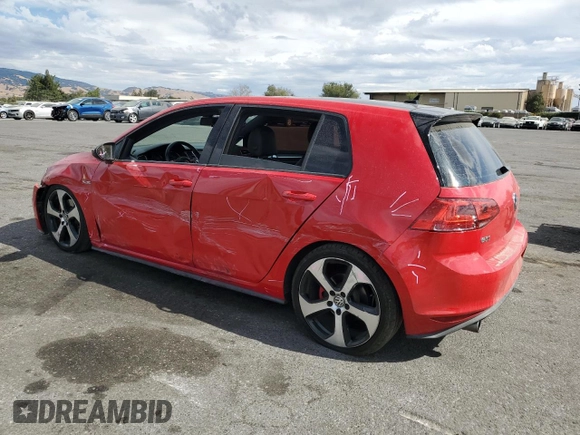 2016 Volkswagen Golf GTI SE with VIN 3VW5T7AU2GM016597, listed as a Copart auction lot 72164374 with 61,789 mi miles and Non Repairable. Bid and sale history available at carsss.com. Image 2.
