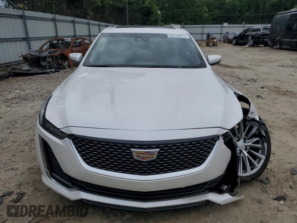 2020 Cadillac CT5 Premium Luxury with VIN 1G6DN5RK3L0117566, listed as a Copart auction lot 58163615 with Not provided miles and Salvage title. Bid and sale history available at DreamBid. Image 5.