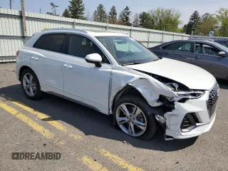 2020 Audi Q3 S line Premium Plus with VIN WA1EECF36L1030607, listed as a Copart auction lot 54425725 with 45,796 mi miles and Salvage Title. Bid and sale history available at carsss.com. Image 4.