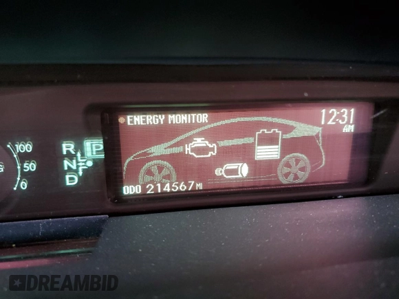 2010 Toyota Prius II with VIN JTDKN3DU9A0100687, listed as a Copart auction lot 53878485 with 214,567 mi miles and Salvage Title. Bid and sale history available at carsss.com. Image 9.
