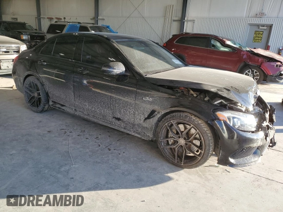 2017 Mercedes-Benz C 43 AMG with VIN 55SWF6EB7HU209463, listed as a Copart auction lot 87859325 with 99,801 mi miles and Salvage Title. Bid and sale history available at DreamBid. Image 4.