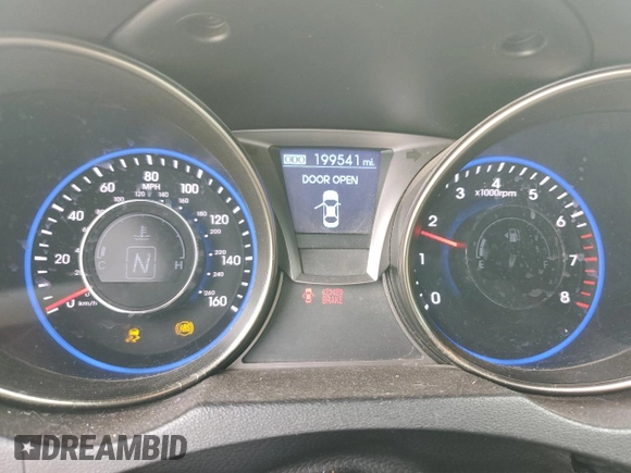 2014 Hyundai Genesis Coupe Premium with VIN KMHHT6KD4EU115015, listed as a Copart auction lot 54055895 with 199,541 mi miles and Salvage title. Bid and sale history available at DreamBid. Image 9.