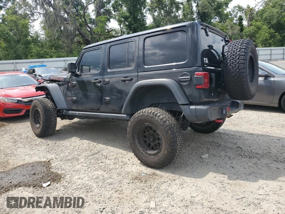 2020 Jeep Wrangler Unlimited Rubicon with VIN 1C4HJXFN2LW218258, listed as a Copart auction lot 55951655 with 64,588 mi miles and Non repairable. Bid and sale history available at DreamBid. Image 2.