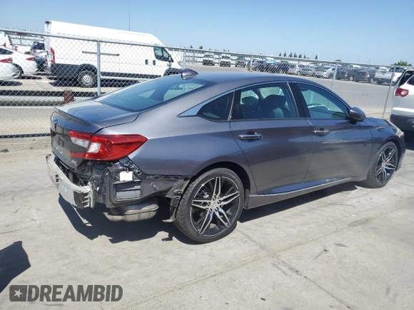 2021 Honda Accord Touring with VIN 1HGCV2F98MA010065, listed as a Copart auction lot 57679615 with 16,748 mi miles and Salvage title. Bid and sale history available at DreamBid. Image 3.