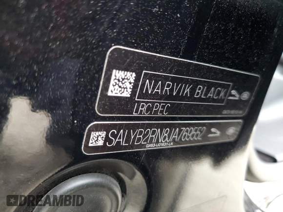 2018 Land Rover Range Rover Velar S z VIN SALYB2RN8JA769552, wystawiony jako Copart lot #48951545 z przebiegiem 68 740 mil mil oraz Szkoda całkowita • Salvage title. Historia ofert i sprzedaży dostępna na DreamBid. Obrazek 12.