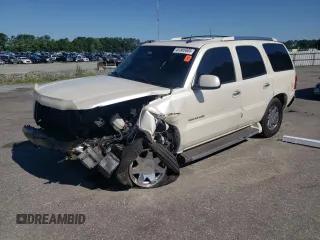 2005 Cadillac Escalade with VIN 1GYEK63N25R163062, listed as a Copart auction lot 61585005 with Not provided miles and Salvage title. Bid and sale history available at DreamBid. Image 1.