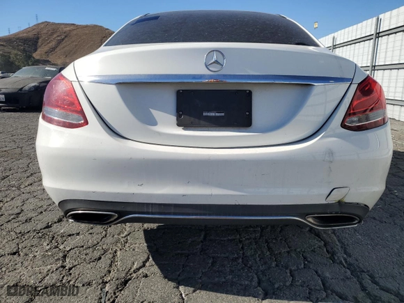 2015 Mercedes-Benz C-Class C 300 with VIN 55SWF4JB3FU058421, listed as a Copart auction lot 89027015 with 166,332 mi miles and Clean Title. Bid and sale history available at carsss.com. Image 6.