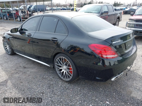 2016 Mercedes-Benz C 63 S AMG with VIN 55SWF8HB8GU118742, listed as a IAAI auction lot 41080786 with 128,170 mi miles and . Bid and sale history available at DreamBid. Image 3.