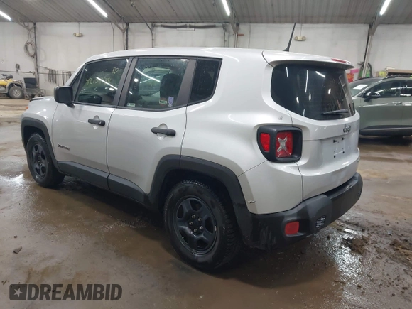 2017 Jeep Renegade Sport with VIN ZACCJAAB0HPG15296, listed as a IAAI auction lot 42134138 with 98,655 mi miles and . Bid and sale history available at DreamBid. Image 3.