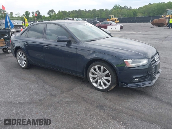 2013 Audi A4 Premium Plus with VIN WAUFFAFL0DN044778, listed as a IAAI auction lot 42063793 with 110,073 mi miles and . Bid and sale history available at DreamBid. Image 1.