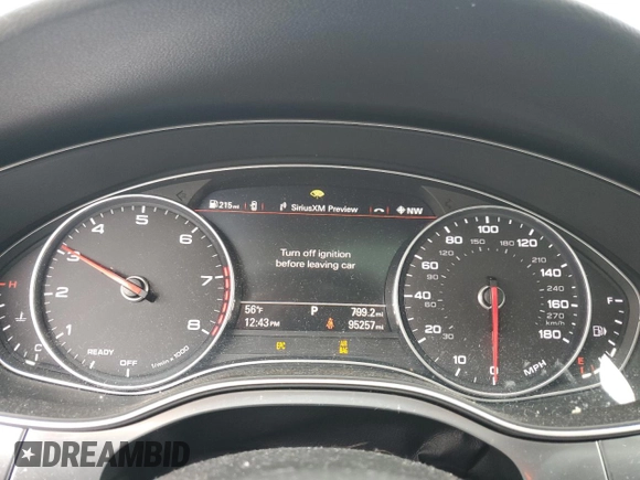 2016 Audi A6 2.0T Premium Plus with VIN WAUGFAFC7GN119131, listed as a Copart auction lot 48465895 with 95,257 mi miles and Salvage Title. Bid and sale history available at carsss.com. Image 9.