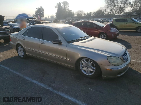 2003 Mercedes-Benz S-Class 5.0L with VIN WDBNG75J93A367679, listed as a Copart auction lot 87928575 with 163,058 mi miles and Salvage Title. Bid and sale history available at carsss.com. Image 4.