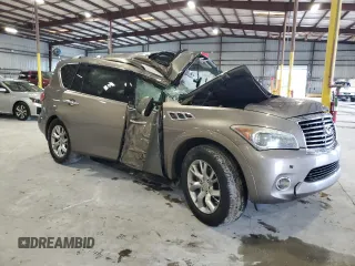 2013 Infiniti QX56 with VIN JN8AZ2NC4D9330416, listed as a Copart auction lot 70080304 with 0 mi miles and Salvage Title. Bid and sale history available at carsss.com. Image 4.