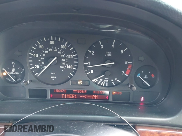 2003 BMW 5 Series 530iA with VIN WBADT63443CK45443, listed as a IAAI auction lot 41380177 with 156,472 mi miles. Bid and sale history available at carsss.com. Image 7.